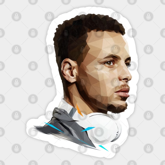 Stephen Curry low poly Sticker by pxl_g